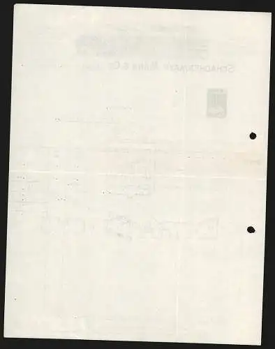 Rechnung Salach bei Süssen 1929, Schachenmayr, Mann & Co., Woll-Fabrikation, Gesamtansicht der Betriebsanlage