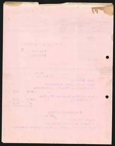 Rechnung Plochingen a. N. 1924, J. G. Dettinger, Mühl- & Schleifstein-Fabrik, Betriebsansicht mit Lagerhallen