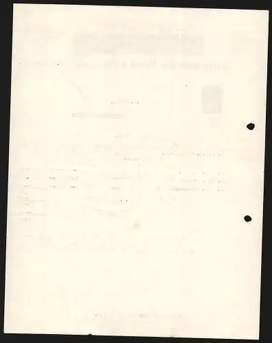 Rechnung Salach bei Süssen 1930, Schachenmayr, Mann & Co., Woll-Fabrikation, Gesamtansicht des Fabrikgeländes