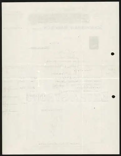 Rechnung Salach bei Süssen 1929, Schachenmayr, Mann & Co., Woll-Fabrikation, Gesamtansicht des Fabrikgeländes