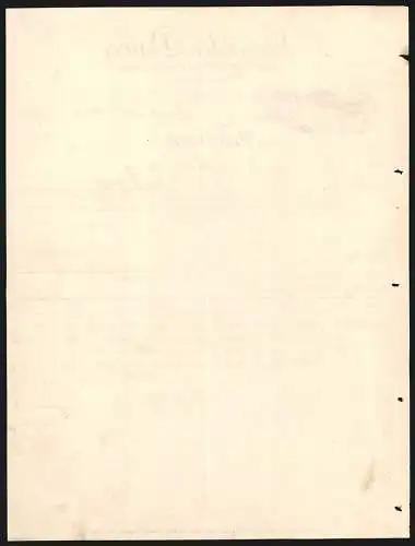 Rechnung Lorch 1905, Gebrüder Daiber, Eiernudeln- & Maccaronifabrik, Gesamtansicht des Betriebs aus der Vogelschau