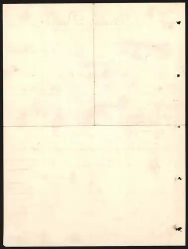 Rechnung Lorch 1905, Gebrüder Daiber, Eiernudeln- & Maccaronifabrik, Gesamtansicht der Fabrik aus der Vogelschau