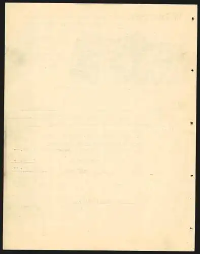 Rechnung Göppingen 1911, W. Speiser, Fabrik landwirtschaftlicher Maschinen, Gesamtansicht des Werks mit Gleisanlage