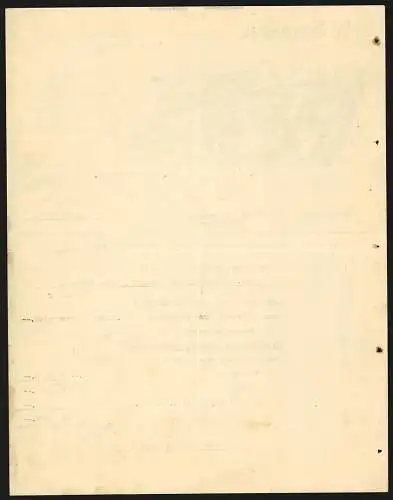 Rechnung Göppingen 1911, W. Speiser, Fabrik landwirtschaftlicher Maschinen, Gesamtansicht der Fabrik aus der Vogelschau