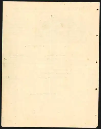 Rechnung Göppingen 1911, W. Speiser, Fabrik landwirtschaftlicher Maschinen, Gesamtansicht vom Werk aus der Vogelschau