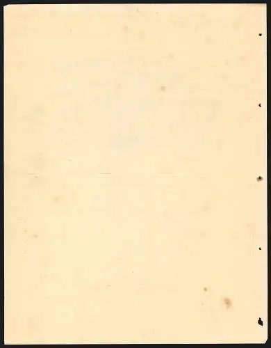 Rechnung Göppingen 1910, W. Speiser, Fabrik landwirtschaftlicher Maschinen, Gesamtansicht des Betriebs mit Gleisanlage