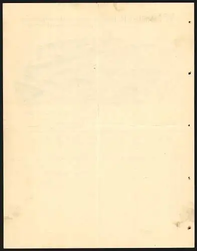 Rechnung Göppingen 1909, W. Speiser, Fabrik landwirtschaftlicher Maschinen, Ansicht vom Betrieb aus der Vogelschau