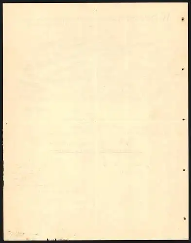 Rechnung Göppingen 1909, W. Speiser, Fabrik landwirtschaftlicher Maschinen, Ansicht vom Werk aus der Vogelschau
