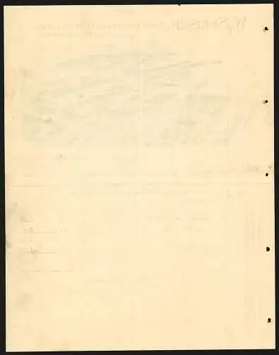 Rechnung Göppingen 1909, W. Speiser, Fabrik landwirtschaftlicher Maschinen, Die Fabrik aus der Vogelschau