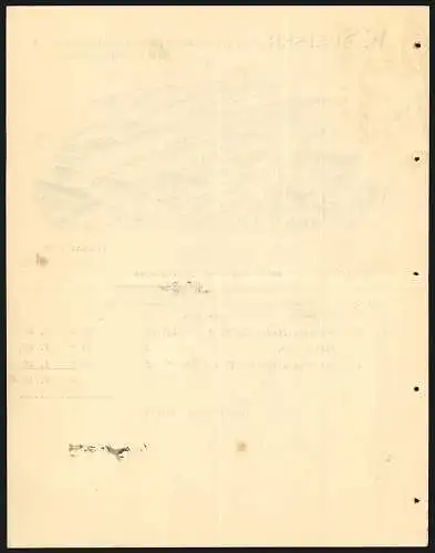 Rechnung Göppingen 1909, W. Speiser, Fabrik landwirtschaftlicher Maschinen, Das Werk aus der Vogelschau