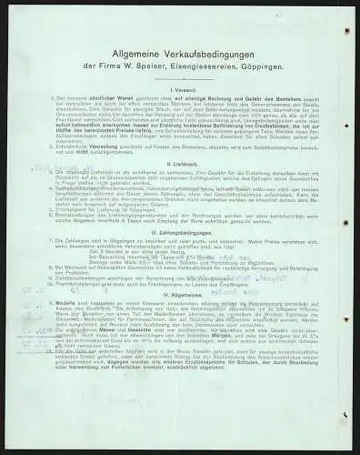 Rechnung Göppingen 1911, W. Speiser, Fabrik landwirtschaftlicher Maschinen, Die Fabrikanlage aus der Vogelschau
