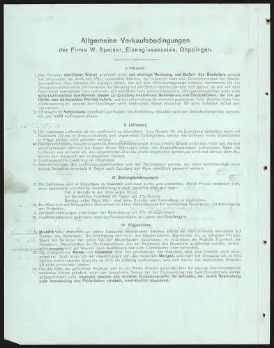 Rechnung Göppingen 1911, W. Speiser, Fabrik landwirtschaftlicher Maschinen, Die Fabrikanlage aus der Vogelschau