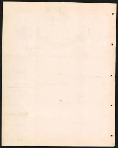 Rechnung Heilbronn 1888, C. F. Fischer, Mechan. Baumwoll-Weberei, Springbrunnen auf dem Geschäftsgelände, Preis-Medaille