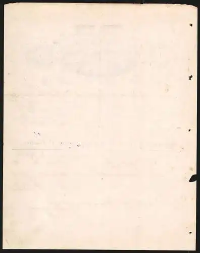 Rechnung Heilbronn 1888, C. F. Fischer, Mechan. Baumwoll-Weberei, Fontäne auf dem Geschäftsgelände, Preis-Medaille