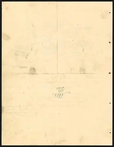 Rechnung Göppingen 1910, W. Speiser, Fabrik landwirtschaftl. Maschinen, Gesamtansicht der Betriebsanlage mit Gleisanlage