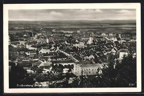 AK Radkersburg /Steiermark, Blick über den Ort ins Land