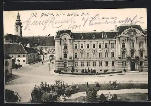 AK St. Pölten /N.-Oe., K. u. K. Amtsgebäude