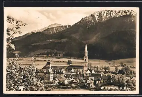 AK Rottenmann /Stmk., Ortsansicht im Frühling