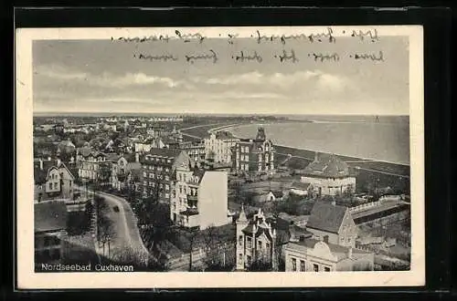 AK Cuxhaven, Teilansicht aus der Vogelschau