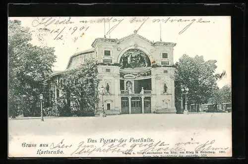 AK Karlsruhe, Das Portal der Festhalle
