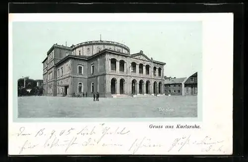 AK Karlsruhe, Theater mit Platz