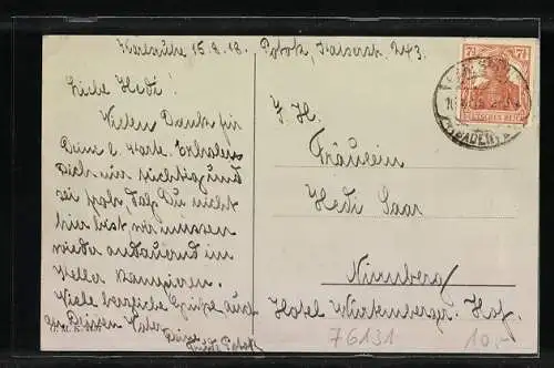 AK Karlsruhe, Historische Ansicht vom Marktplatz