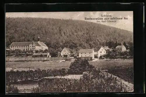 AK Schönau / Gemünden, Restaurant zur schönen Au
