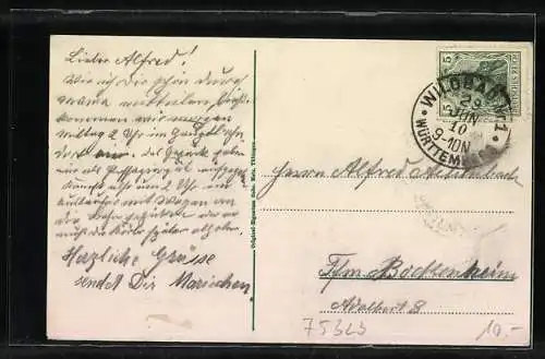 AK Bad Wildbad, Kurplatz aus der Vogelschau