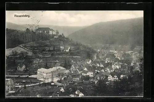 AK Neuenbürg / Württb., Ortsansicht aus der Vogelschau