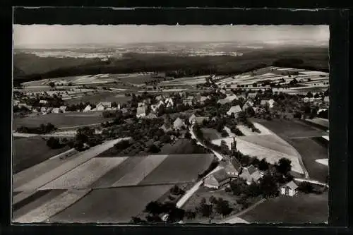 AK Martinsmoos, Ortsansicht vom Flugzeug aus