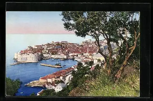 AK Ragusa, Hafen aus der Vogelschau