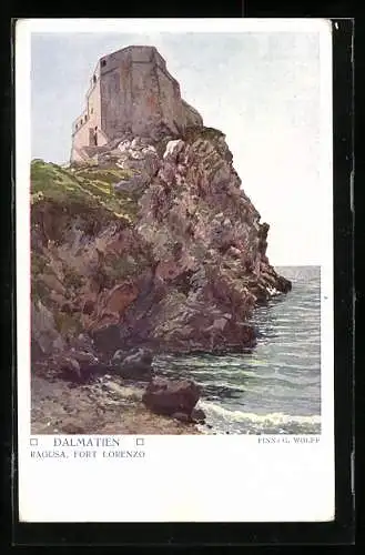 Künstler-AK Ragusa, Fort Lorenzo