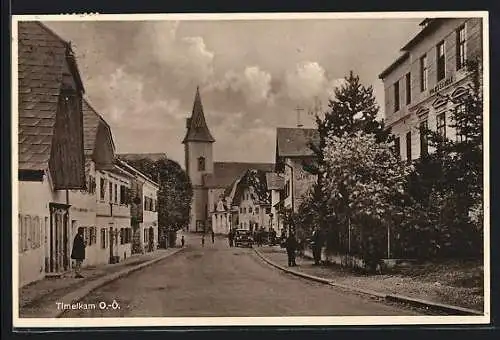 AK Timelkam, Strassenpartie mit Volksschule