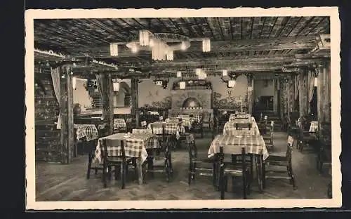 AK Leoben, Gasthaus Stoan-Steirer-Stöckl, Innenansicht