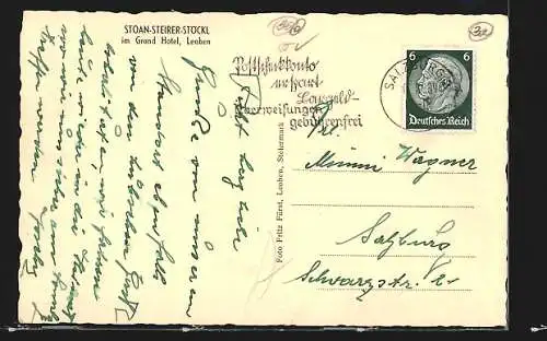 AK Leoben, Gasthaus Stoan-Steirer-Stöckl, Innenansicht