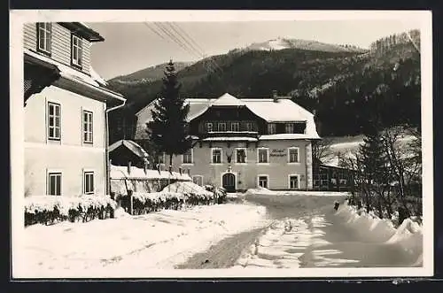 AK Wienerbruck, Partie am Hotel Gamssaeger