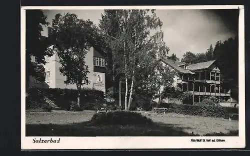 AK Kleinzell /N.-Oe., Salzerbad, Ortspartie mit Hotel