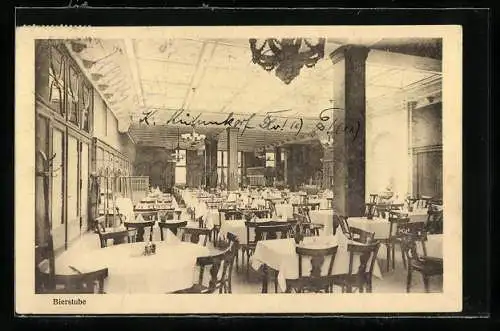AK Hannover, Gasthaus Luisenhof, Bierstube, Innenansicht