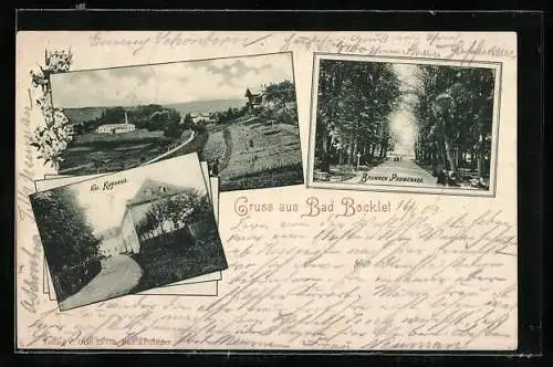 AK Bad Bocklet, Kgl. Kurhaus, Brunnen-Promenade