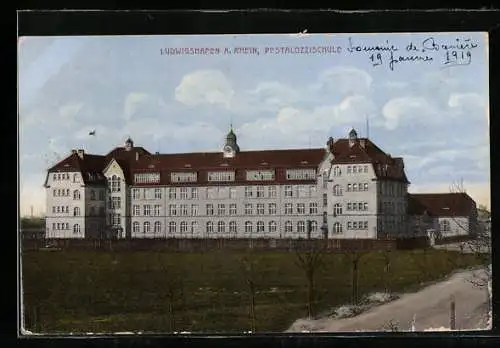 AK Ludwigshafen a. Rhein, Blick auf die Pestaliozzischule