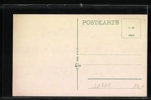 Passepartout-AK Hameln, Blick auf Hochzeitshaus und Ratte