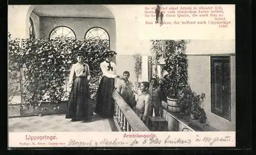AK Lippspringe, Arminiusquelle, Innenansicht