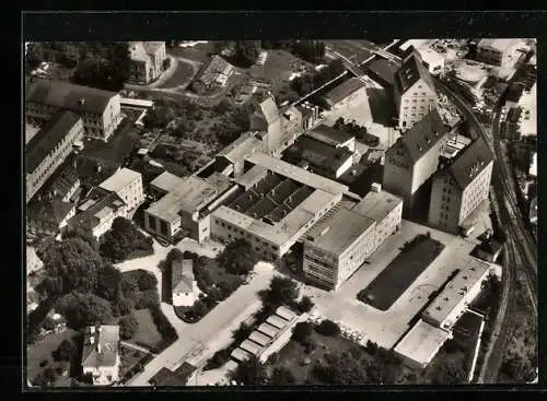 AK Wels, Blick auf die Werksanlagen der C. H. Knorr Gesellschaft mbH., Fliegeraufnahme