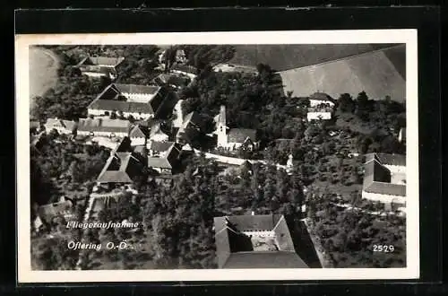 AK Oftering /O.-Ö., Fliegeraufnahme vom Ort