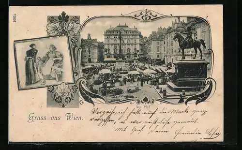 AK Wien, Am Hof, Denkmal und Mariensäule