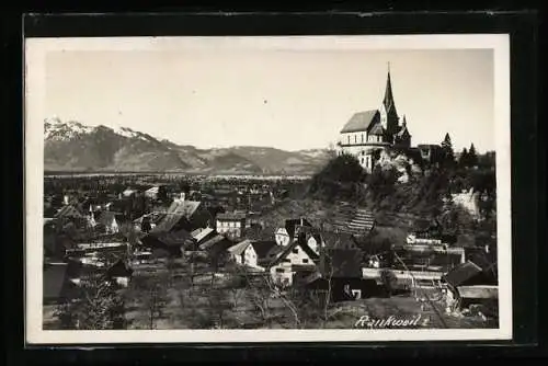AK Rankweil, Ortsansicht mit Kirche
