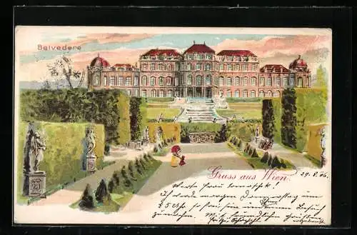 Lithographie Wien, Schloss Belvedere