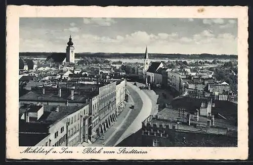 AK Mühldorf a. Inn, Blick vom Stadtturm
