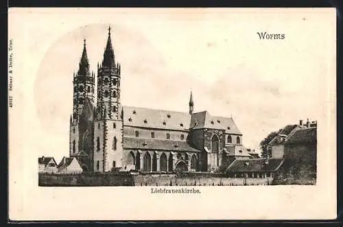 AK Worms, Blick auf die Liebfrauenkirche