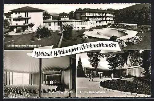AK Wildungen-Reinhardshausen, Kursanatorium Hartenstein und Wandelhalle